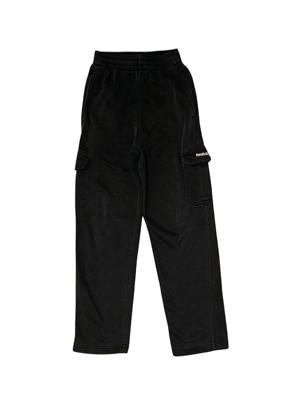 REEBOK Boy's Black Sweatpants With Cargo Pockets Size Large 14/16